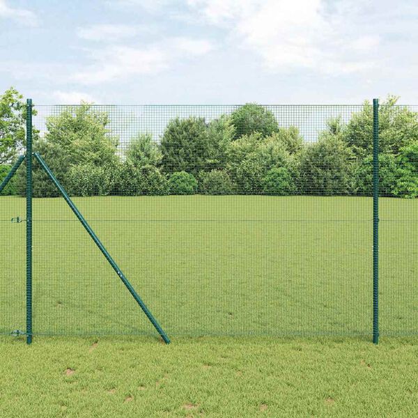 vidaXL Welded Wire Fence Green 5.2'x 82'Steel