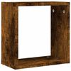 vidaXL Wall Cube Shelf Set of 2 Smoked oak Engineered wood