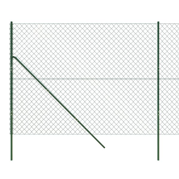 vidaXL Chain Link Fence Green 4.6x82.0'