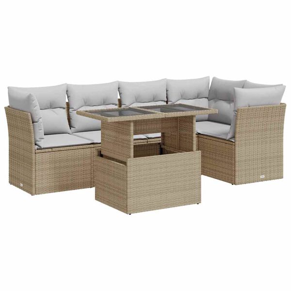vidaXL Garden Sofa Set Beige