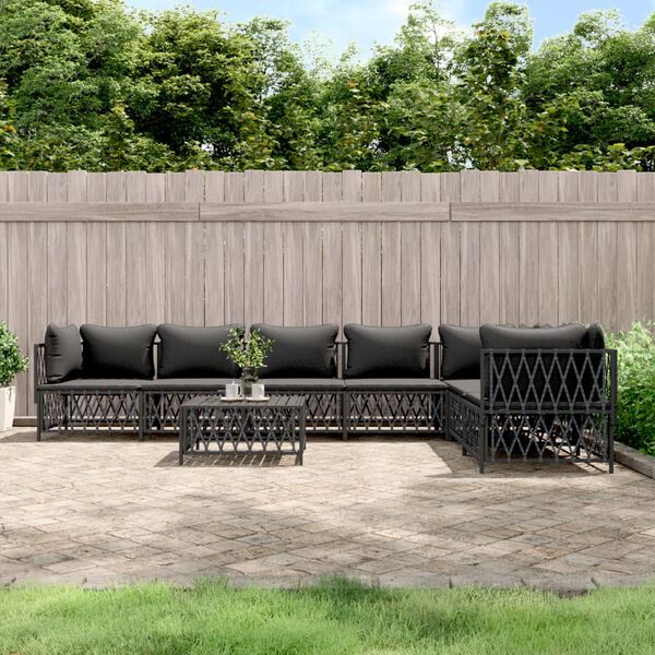 vidaXL Garden Lounge Set Anthracite Woven fabric Large Modular