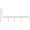 vidaXL Bed Frame White Powder-coated steel Full Bed Frame Rectangular