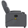 vidaXL Massage Recliner Chair Grey Faux leather Standard