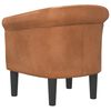 vidaXL Tub Chair Brown Faux leather, pine wood, plywood, plastic Durable