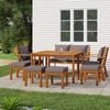 vidaXL Patio Dining Set Solid Wood Solid Acacia Wood Large Modular