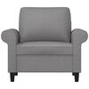 vidaXL Sofa Chair Light grey Polyester (fabric), metal, plywood