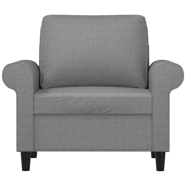 vidaXL Sofa Chair Light grey Polyester (fabric), metal, plywood