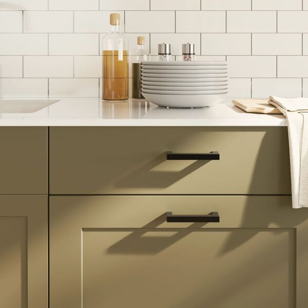 vidaXL Cabinet Handle Set of 10 Black