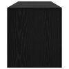 vidaXL TV Cabinet with LED Lights Black Oak 55.1x14.4x15.7" Engineered Wood
