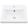 vidaXL Bathroom Furniture Set Sonoma Oak, White Engineered Wood, Ceramic