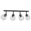 vidaXL Ceiling Spotlight Black 70 x 13 x 26 cm Glass and metal