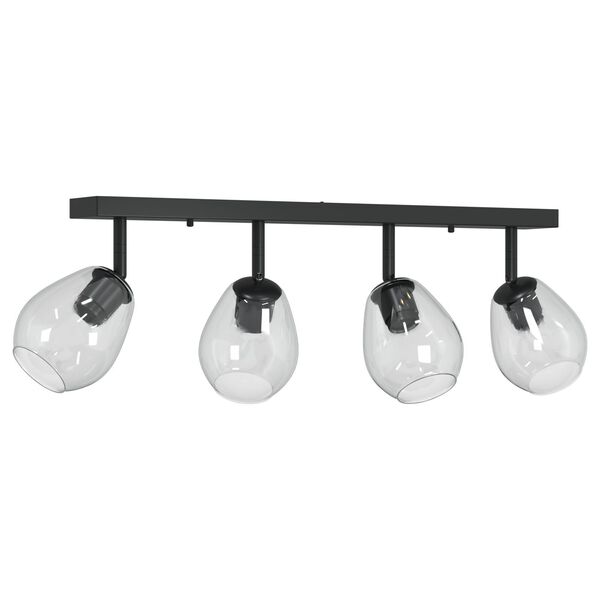 vidaXL Ceiling Spotlight Black 70 x 13 x 26 cm Glass and metal