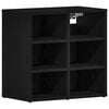 vidaXL Shoe Cabinet 2 pcs Black Oak 20.47 x 11.81 x 19.88 in