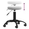 vidaXL Massage Stool Light Grey Velvet, Powder-Coated Steel