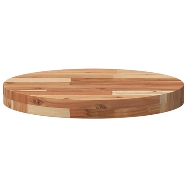 vidaXL Table Top Natural Wood Solid Acacia Wood Ø15.7 x 1.6 in Durable