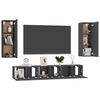 vidaXL TV Cabinet Grey Engineered wood Compact TV Cabinet Rectangular