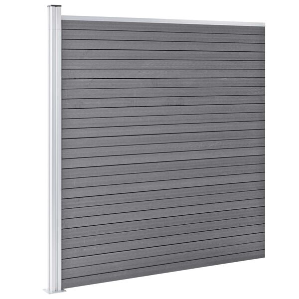 vidaXL Garden Fence WPC 615.7"x73.2" Gray