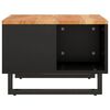 vidaXL Coffee Table Natural and Black Solid Acacia Wood, Iron Medium