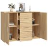 vidaXL Sideboard Sonoma Oak 35.8x11.6x25.6" Engineered Wood