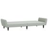 vidaXL Sofa Bed Light Grey Velvet (100% polyester), wood, plastic 2-Seater