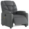 vidaXL Electric Massage Recliner Chair Gray Faux leather, Metal, Plywood