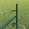 vidaXL Fence with Posts Green 0.5 x 25 m PVC-coated steel