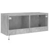 vidaXL TV Wall Cabinet Concrete Gray Engineered Wood Medium