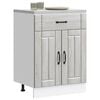 vidaXL Kitchen Base Cabinet Gray sonoma Engineered wood