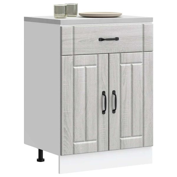 vidaXL Kitchen Base Cabinet Gray sonoma Engineered wood