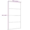 vidaXL Sliding Door ESG Glass and Aluminum 40.4"x80.7" White