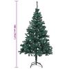 HI Artificial Christmas Tree Green PVC and Metal 70.9 in Collapsible