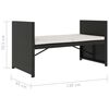 vidaXL 5 Piece Patio Lounge Set with Cushions Poly Rattan Black