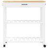 vidaXL Kitchen Trolley MONZA 33.1"x15.7"x34.8" Solid Wood Pine