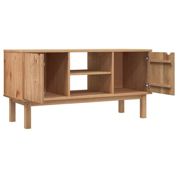 vidaXL Tv Cabinet Solid pinewood, engineered wood Medium Tv Cabinet
