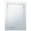 vidaXL Bathroom Mirror Silver Glass 23.6 x 31.5 in Bathroom Mirror