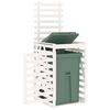 vidaXL Wheelie Bin Storage White 33.1x35.4x50.6" Solid Wood Pine