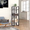vidaXL Book Cabinet Concrete Gray Engineered wood, metal Medium