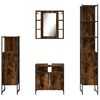 vidaXL Bathroom Cabinet Set Smoked Oak