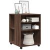 vidaXL Side Table Brown oak Engineered wood Medium Side Table