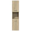 vidaXL Bathroom Furniture Set Sonoma Oak Engineered Wood, Glass