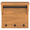 vidaXL Wall-mounted Coat Rack Natural Brown Solid Pine Wood, Engineered Wood