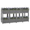 vidaXL Raised Bed Light grey Polypropylene Large Durable Raised Bed