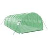 vidaXL Greenhouse Green Polyethylene, Galvanized Steel Large