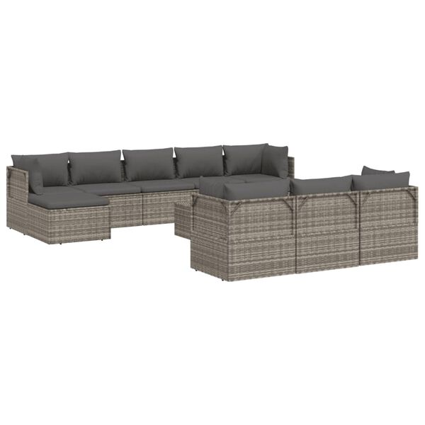 vidaXL Garden Lounge Set Grey and Dark Grey