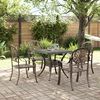 vidaXL Garden Dining Set Bronze Cast Aluminum Durable Garden Dining Set
