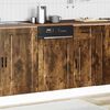 vidaXL Dishwasher Panel Smoked oak Engineered wood Standard Durable
