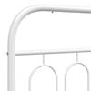vidaXL Bed Frame White Steel Full Rectangular Modern Durable