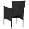 vidaXL Dining Set Black and Cream