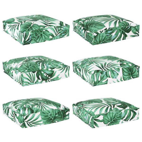 vidaXL Cushion Leaf 6 pcs Leaf Pattern 15.75 x 15.75 x 3.15 in