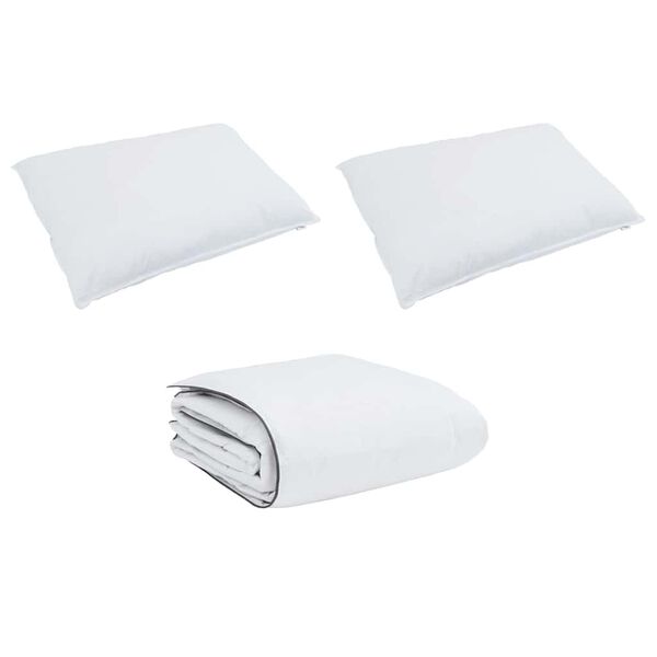 vidaXL Winter Duvet with Pillow 3 pcs White Down Feather